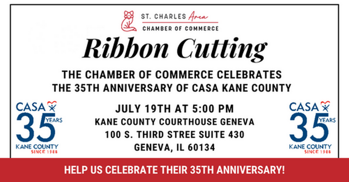 Ribbon Cutting CASA Kane County 35th Anniversary Jul 19, 2023 St